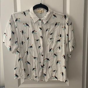 Love Notes Button Up Crop